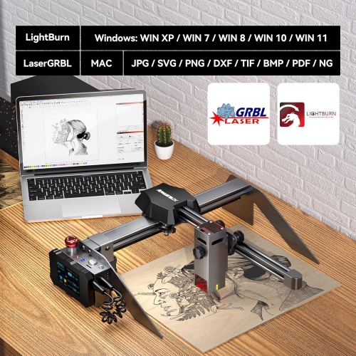 Lézergravírozó plotter P9 M40 Atomstack 22x25cm | Distribution HU